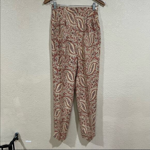 Adrienne Vittadini Collection paisley silk grandmacore pants - Picture 6 of 6